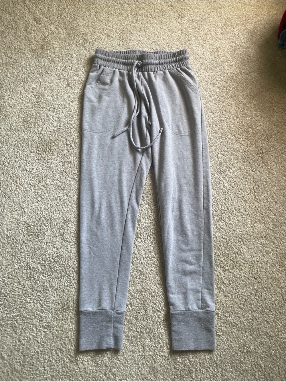 Free People Movement Gray Joggers S Drawstring Pocket Sweatpants EUC